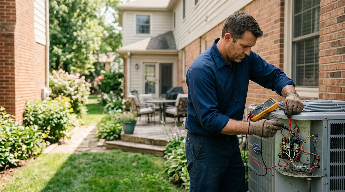 HVAC technician working near Herington, KS